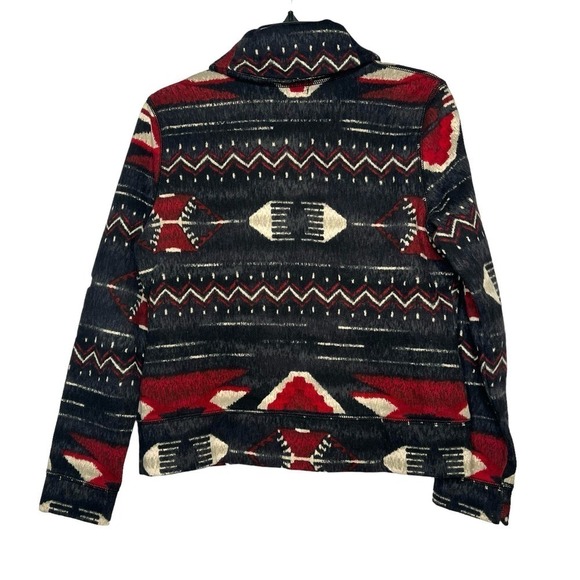Lauren Ralph Lauren Aztec Tribal Cozy Cardigan Button Down Sweater Large - Picture 2 of 12
